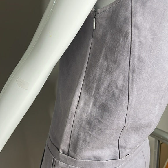 Nina Ricci Sz 4 Cotton Gray Mini Dress - Picture 5 of 6